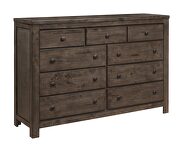 Grey oak finish farmstyle queen bed by Global additional picture 6