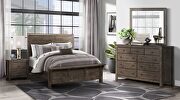 Grey oak finish farmstyle king bed by Global additional picture 2