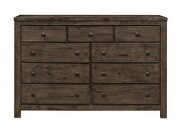 Grey oak finish farmstyle king bed by Global additional picture 4