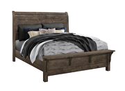 Grey oak finish farmstyle king bed by Global additional picture 9