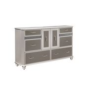 Silver metallic finish glam style dresser by Global additional picture 4