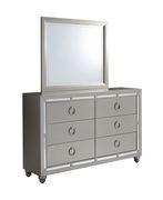 Gray/mirrored casual style modern dresser by Global additional picture 2
