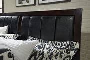 Casual style dark brown wood bed by Global additional picture 2