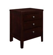 Casual style dark brown wood nightstand by Global additional picture 2