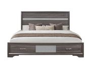 Simple casual style gray finish queen bed by Global additional picture 11