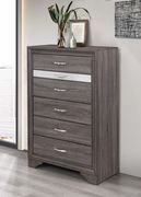 Simple casual style gray finish full bed by Global additional picture 2