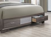 Simple casual style gray finish full bed by Global additional picture 5