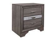 Simple casual style gray finish nightstand by Global additional picture 2