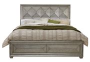 Gray/silver modern style king bed by Global additional picture 3
