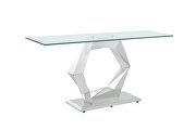 Rectangular clear glass console sofa table by Global additional picture 2