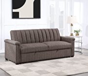 Brown pull out sofa bed by Global additional picture 3