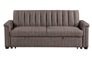 Brown pull out sofa bed by Global additional picture 5