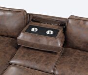 Coffee leatherette pull out sofa bed by Global additional picture 9