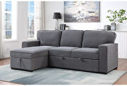 Light grey pull out sofa bed by Global additional picture 2