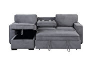 Light grey pull out sofa bed by Global additional picture 4