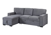 Light grey pull out sofa bed by Global additional picture 5