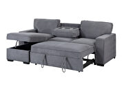 Light grey pull out sofa bed by Global additional picture 6