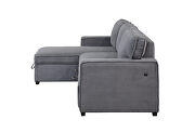 Light grey pull out sofa bed by Global additional picture 7