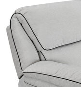 Luxury suede gray reclining sectional sofa by Global additional picture 4