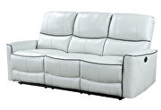 Light grey power reclining sofa by Global additional picture 8