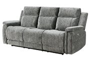 Dark grey fabric power reclining sofa by Global additional picture 11