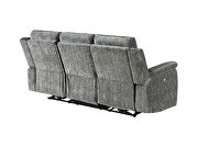 Dark grey fabric power reclining sofa by Global additional picture 12