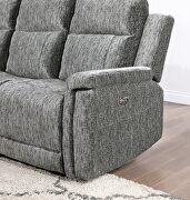 Dark grey fabric power reclining sofa by Global additional picture 3