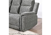 Dark grey fabric power reclining sofa by Global additional picture 4