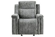 Dark grey fabric power reclining sofa by Global additional picture 8