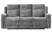 Dark grey fabric power reclining sofa by Global additional picture 10