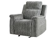 Dark grey power recliner by Global additional picture 2
