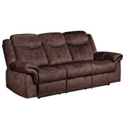 Coffee suede stitched comfy recliner sofa by Global additional picture 8