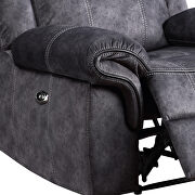 Granite suede stitched comfy recliner sofa by Global additional picture 5