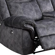 Granite suede stitched comfy recliner sofa by Global additional picture 6