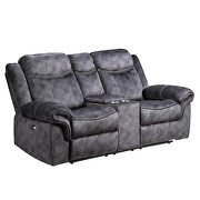 Granite suede stitched comfy recliner sofa by Global additional picture 8