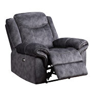 Granite suede stitched comfy recliner chair by Global additional picture 2