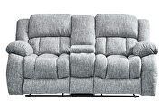 Grey reclining sofa in performance fabric by Global additional picture 3
