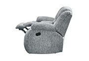 Grey reclining sofa in performance fabric by Global additional picture 4