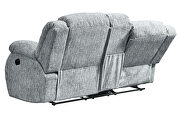Grey reclining sofa in performance fabric by Global additional picture 5
