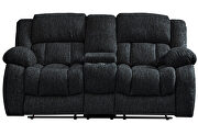 Ebony reclining sofa in performance fabric by Global additional picture 3