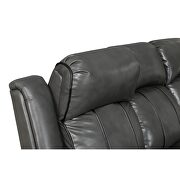 Gray / black stylish power recliner sofa by Global additional picture 11