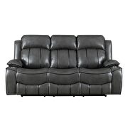 Gray / black stylish power recliner sofa by Global additional picture 9
