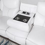 Blanche white power reclining sofa by Global additional picture 4