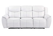 Blanche white power reclining sofa by Global additional picture 8