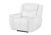 Blanche white power recliner by Global additional picture 2