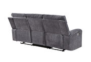 Charcoal fabric reclining sofa by Global additional picture 14