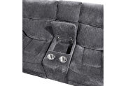 Charcoal fabric reclining sofa by Global additional picture 6