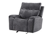Charcoal fabric reclining sofa by Global additional picture 10