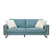 Elegant contemporary aqua fabric modern sofa by Global additional picture 7