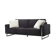 Elegant contemporary black fabric modern sofa by Global additional picture 6